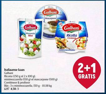 Delhaize Italiaanse kaas galbani aanbieding