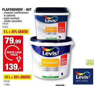 Hubo Plafondverf wit aanbieding