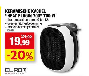 Hubo Keramische kachel heat plugin 700 aanbieding