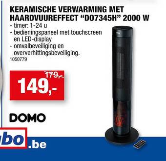 Hubo Keramische verwarming met haardvuureffect aanbieding