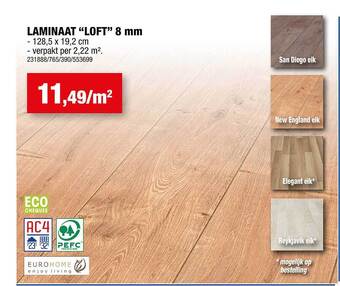 Hubo Laminaat loft aanbieding