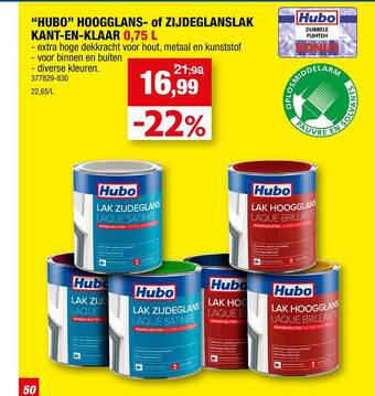 Hubo Hubo hoogglans of zijdeglanslak kantenklaar aanbieding