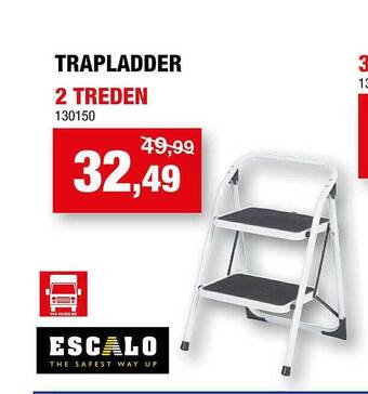Hubo Trapladder 2 treden aanbieding
