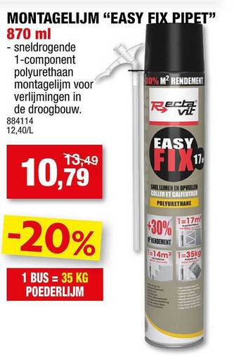 Hubo Montagelijm easy fix pipet aanbieding