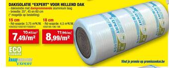 Hubo Dakisolatie expert voor hellend dak aanbieding