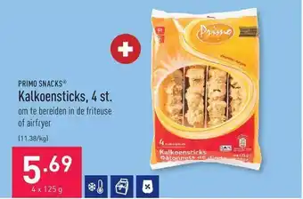 ALDI Primo snacks kalkoensticks aanbieding