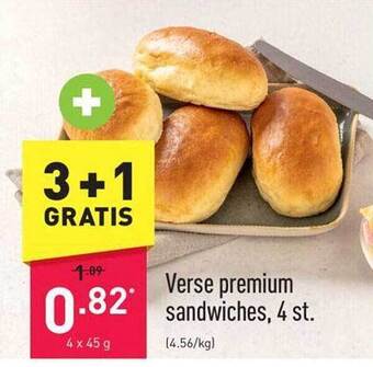 ALDI Verse premium sandwiches aanbieding