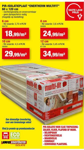 Hubo Pir isolatieplaat enertherm multifit aanbieding
