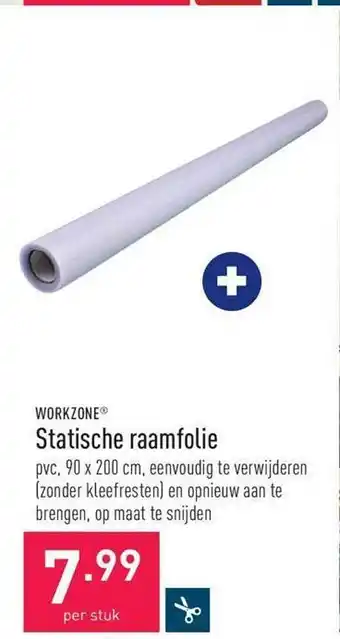 ALDI Workzone statische raamfolie aanbieding