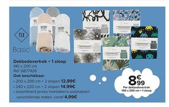Carrefour Dekbedovertrek + 1 sloop aanbieding