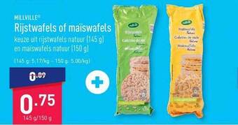 Millville rijstwafels of maïswafels