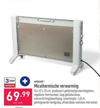 ALDI Ambiano micathermische verwarming aanbieding