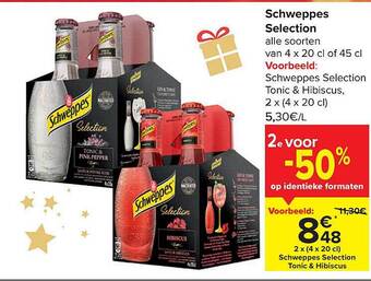 Carrefour Schweppes selection aanbieding