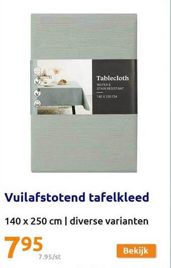 Action Vuilafstotend tafelkleed aanbieding