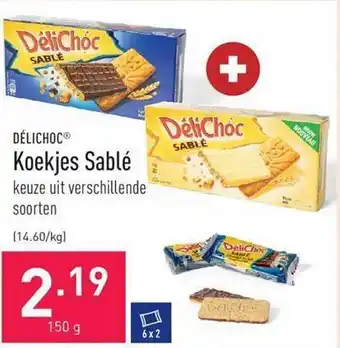 ALDI Délichoc koekjes sablé aanbieding