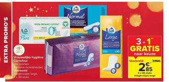 Carrefour Vrouwelijke hygiёne aanbieding