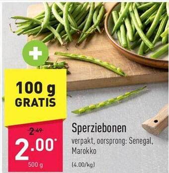ALDI Sperziebonen aanbieding