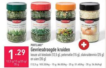ALDI Portland gevriesdroogde kruiden aanbieding
