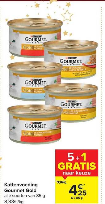 Carrefour Kattenvoeding gourmet gold aanbieding