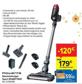 Carrefour Rowenta steelstofzuiger aanbieding