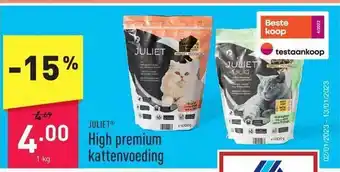ALDI Juliet high premium kattenvoeding aanbieding