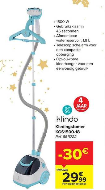 Carrefour Klindo kledingstomer aanbieding