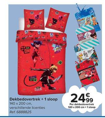 Carrefour Dekbedovertrek + 1 sloop aanbieding