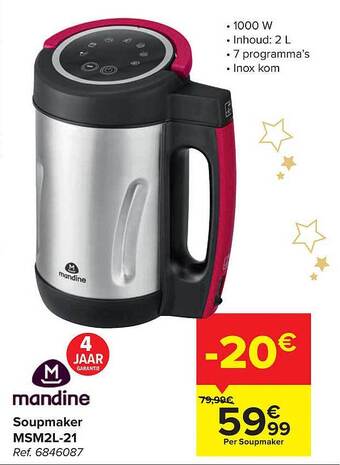 Carrefour Mandine soupmaker aanbieding