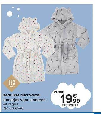 Carrefour Bedrukte microvezel kamerjas voor kinderen aanbieding