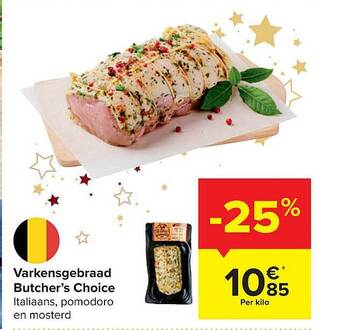 Carrefour Varkensgebraad butcher's choice aanbieding