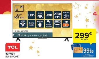 Carrefour Tcl ledtv aanbieding