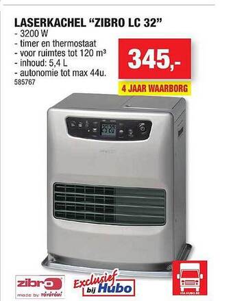 Hubo Laserkachel zibro lc 32 aanbieding