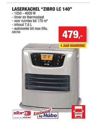 Hubo Laserkachel zibro lc 140 aanbieding