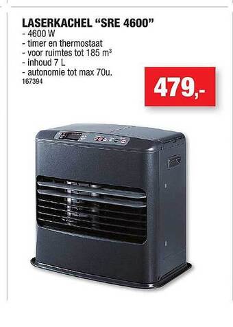 Hubo Laserkachel sre 4600 aanbieding