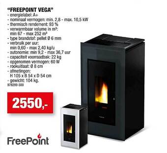 Pelletkachel freepoint vega
