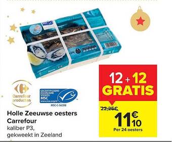Carrefour Holle zeeuwse oesters aanbieding