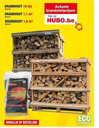 Hubo Brandhout aanbieding