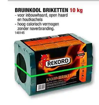Hubo Bruinkool briketten aanbieding