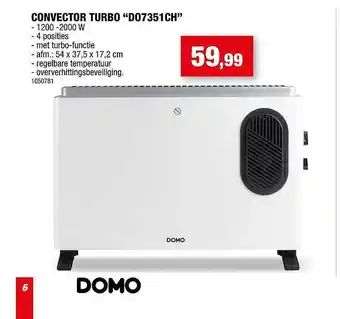 Hubo Domo convector turbo aanbieding