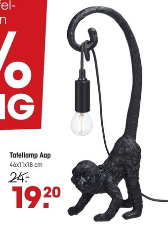 Kwantum Tafellamp Aap aanbieding