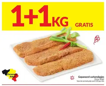Intermarché Gepaneerd varkenslapjes aanbieding