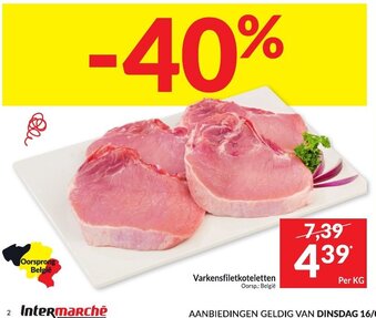 Intermarché Varkensfiletkoteletten aanbieding
