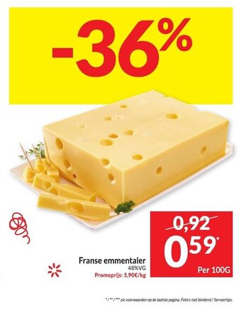 Intermarché Franse emmentaler aanbieding