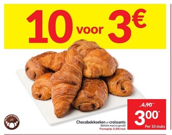 Intermarché Chocoladekoeken of croissants aanbieding