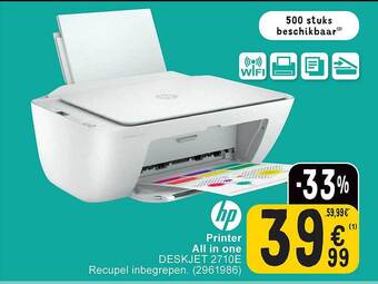 Cora Hp printer all in one deskjet 2710e aanbieding