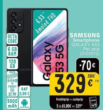 Cora Samsung smartphone galaxy a53 aanbieding