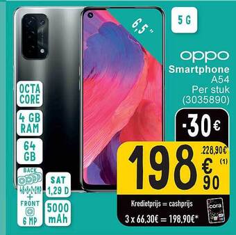 Cora Oppo smartphone a54 aanbieding