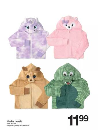 Zeeman Kinder onesie aanbieding