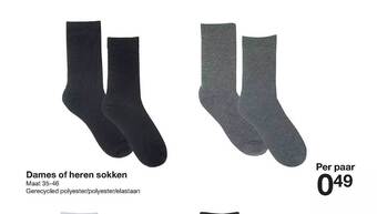 Zeeman Dames of heren sokken aanbieding