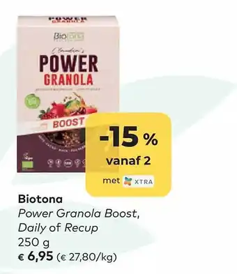 Bio Planet Biotana power granola boost, daily of recup aanbieding